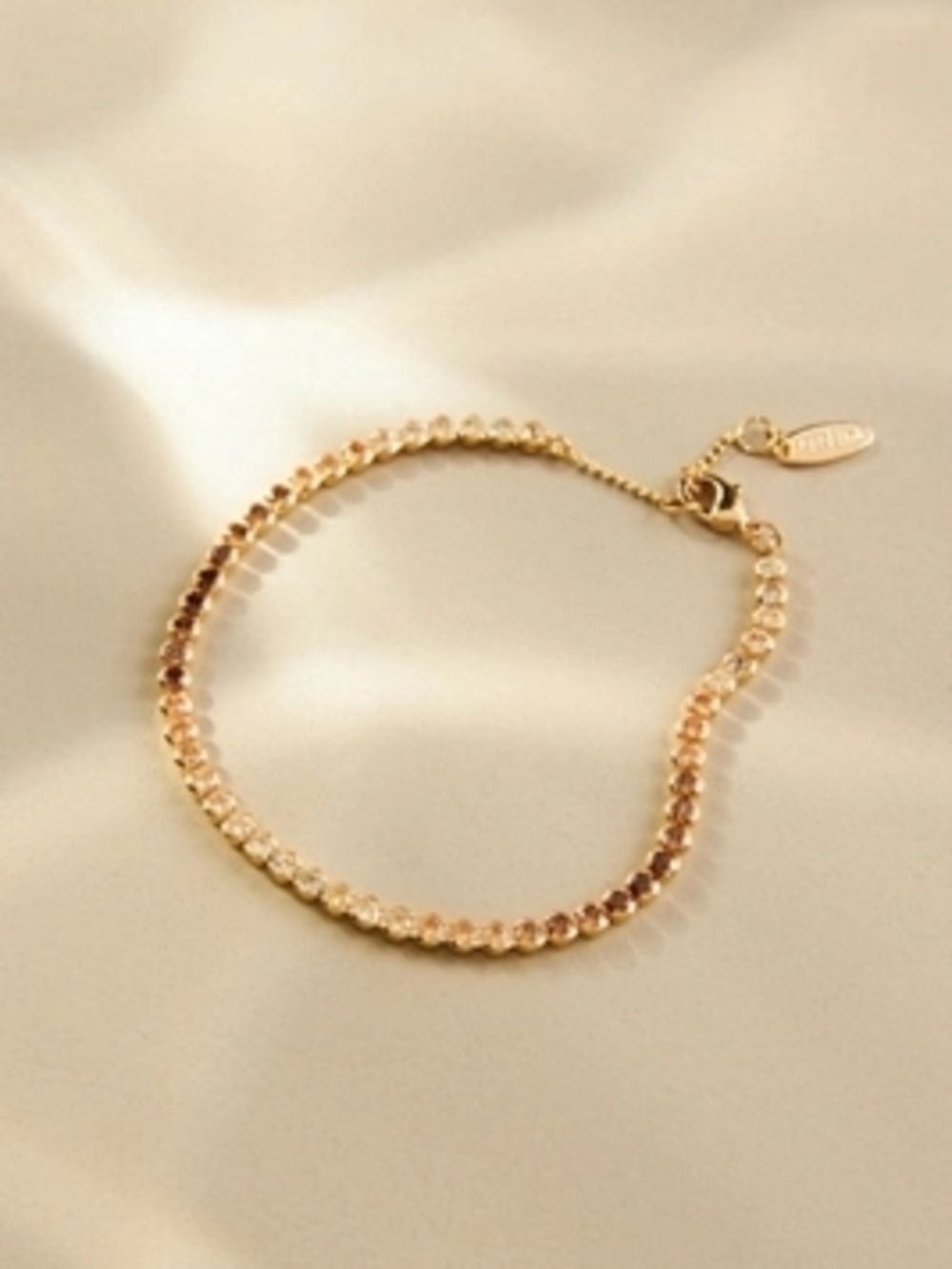 Anthropologie Gold-Tone Tennis Bracelet